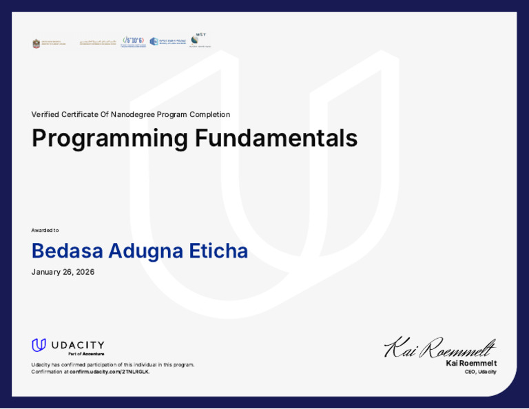 Programming Certificate | PDF