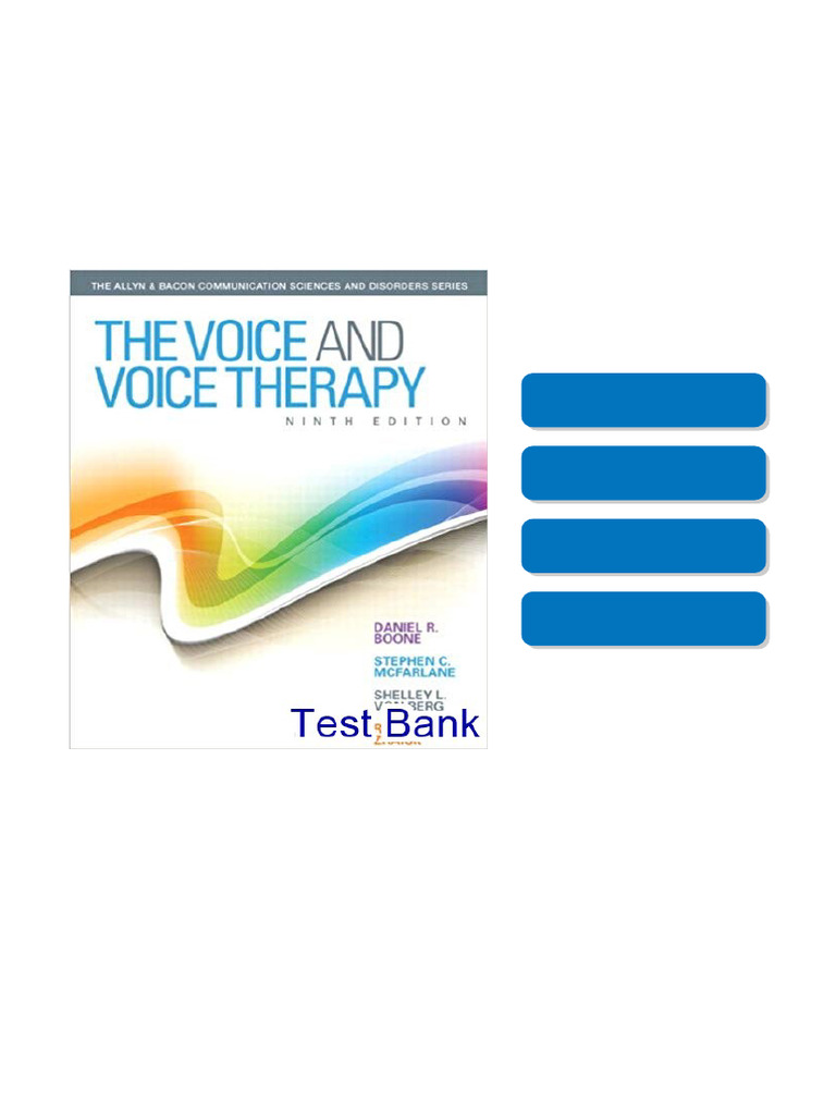 Voice And Voice Therapy 9th Edition Boone Test Bank full chapters free ...