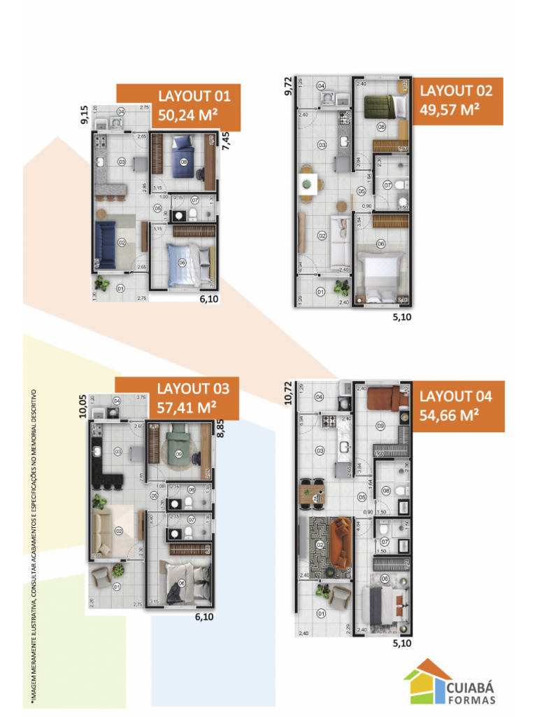Layout Das Plantas - Cuiabá Formas.pdf | PDF