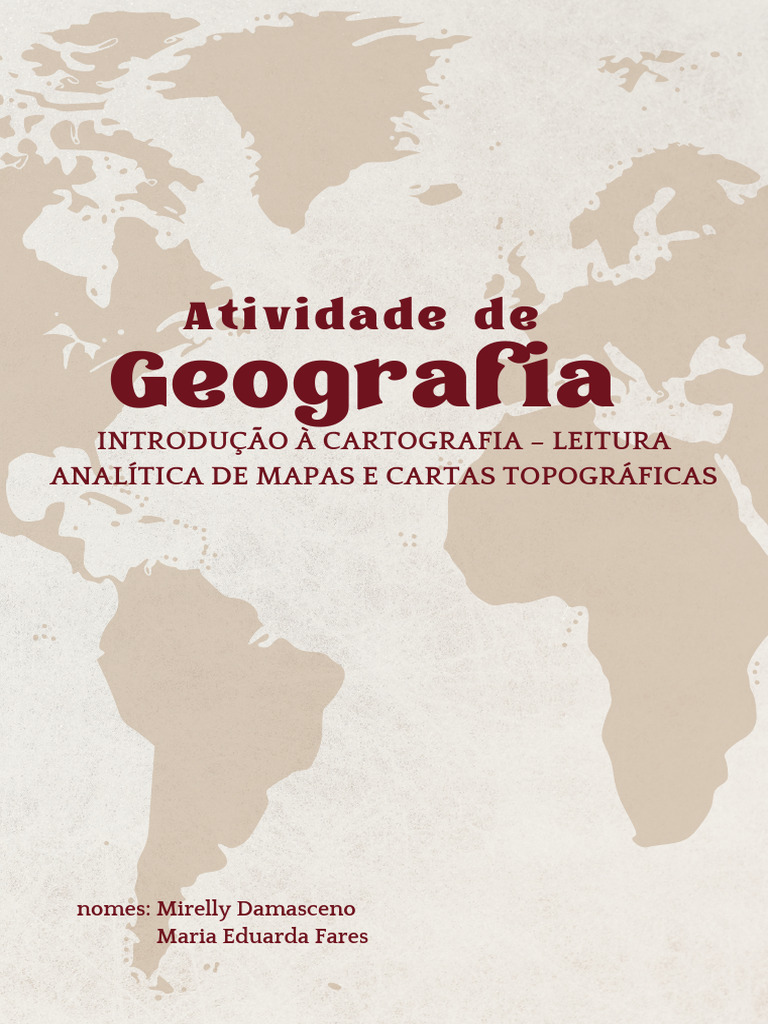 Brown Vintage Geography Map Project Cover A4 Document | PDF