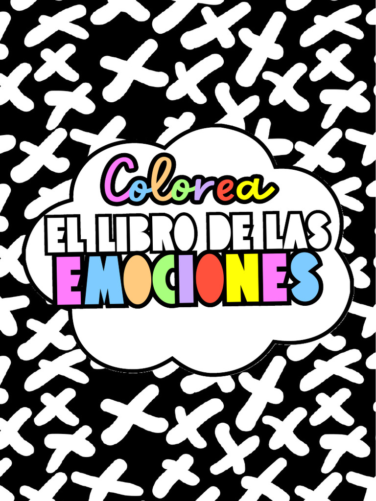 Libro para colorear emociones dibujos educación infantil blanco y negro ...