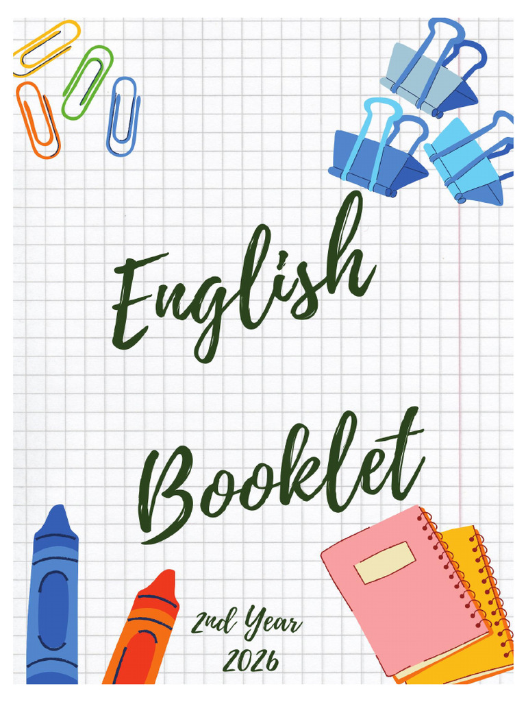 ENGLISH booklet 2nd year - 2026 | PDF
