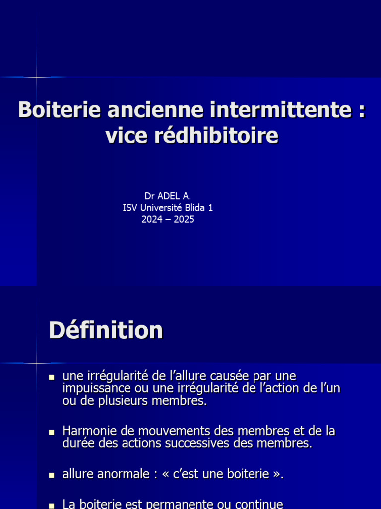5 - Boiterie Ancienne Intermittente - 2024 | PDF