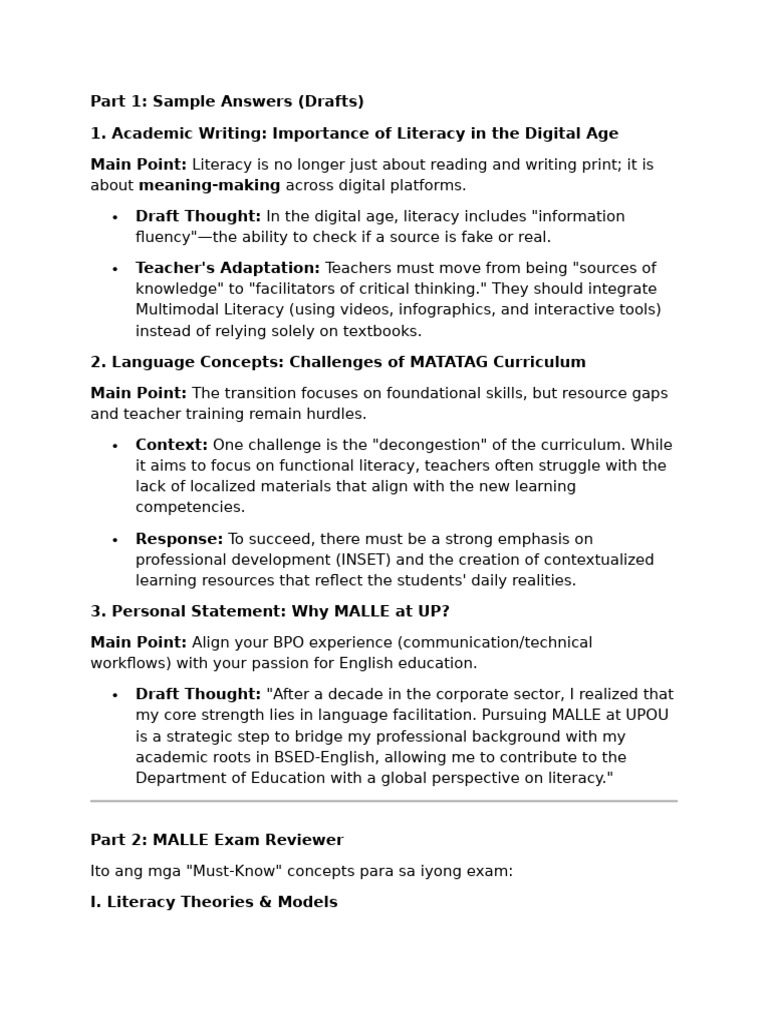 GAT Sample Exam Part 1 | PDF