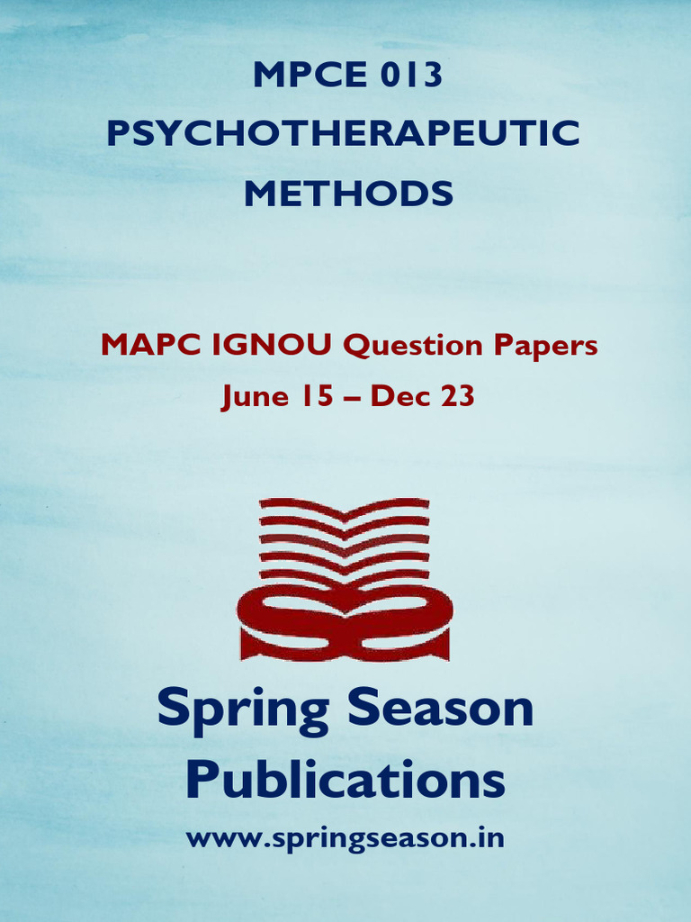 Mpce 013 Qp Till Dec 23 | PDF