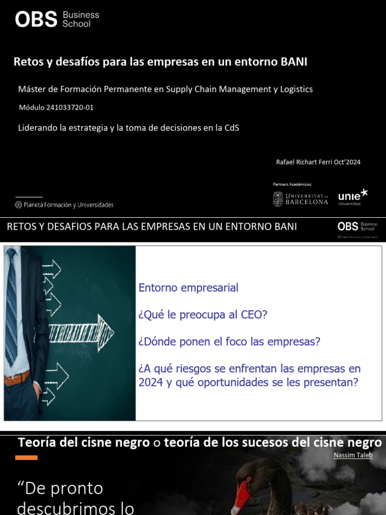 Retos y desafíos para las empresas y las operaciones en un entorno BANI ...