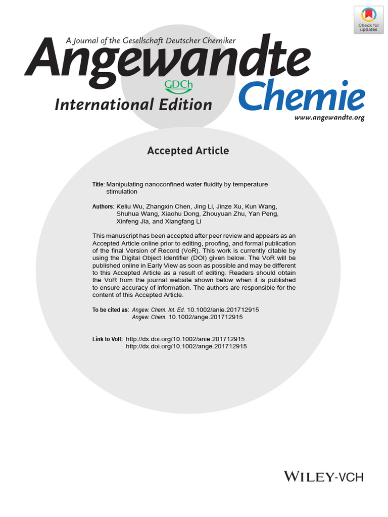 2018-Angew-Manipulating the Flow of Nanoconfined Water by Temperature ...