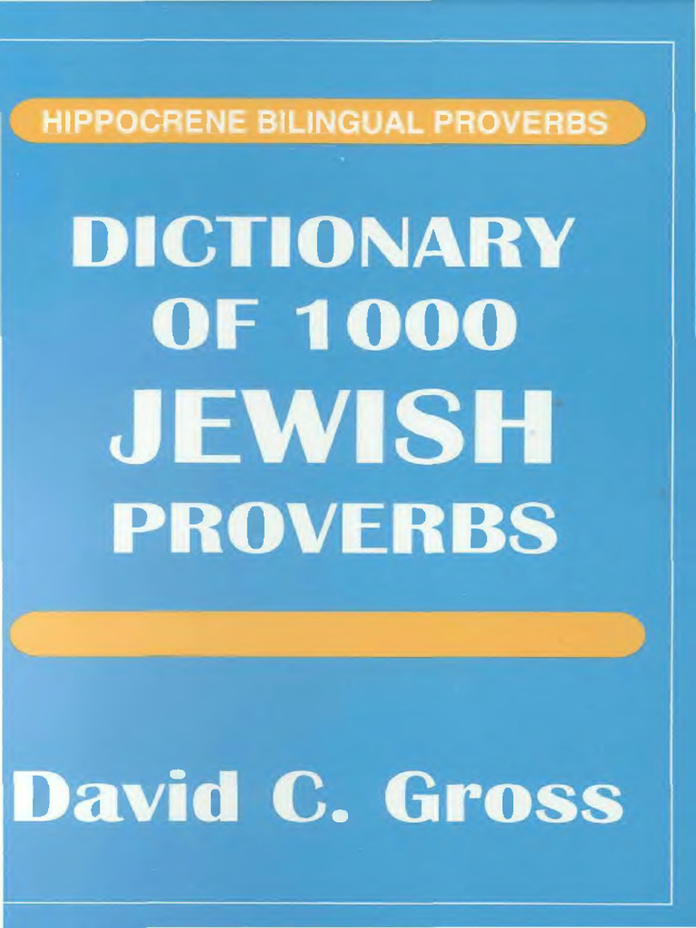 1000 jewish proverbs-Gross David | PDF