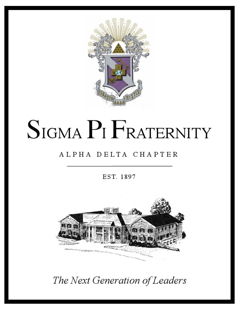 2012 Sigma Pi Rush Book PDF Fraternities And Sororities Fraternities