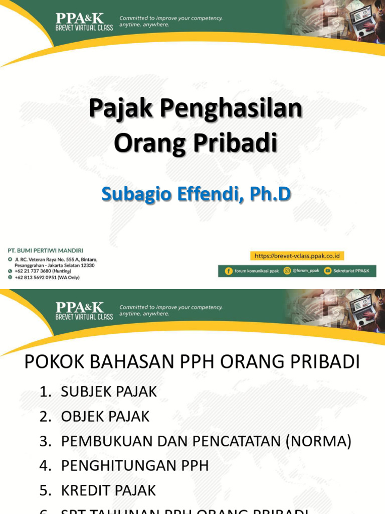 Ppt Pph Op Ppak - Subagio | PDF