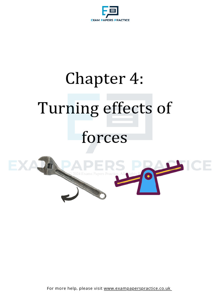 Cie Igcse Physics Revision Handout c4 Turning Effects Force | PDF ...