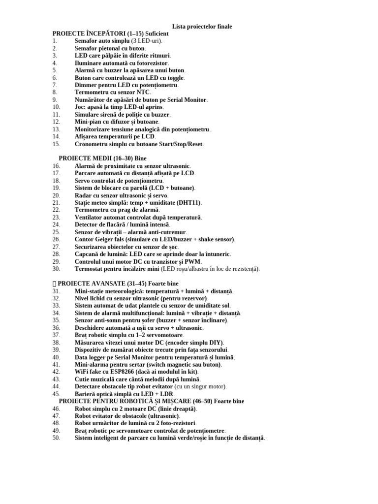 50 Proiecte Arduino 2 | PDF