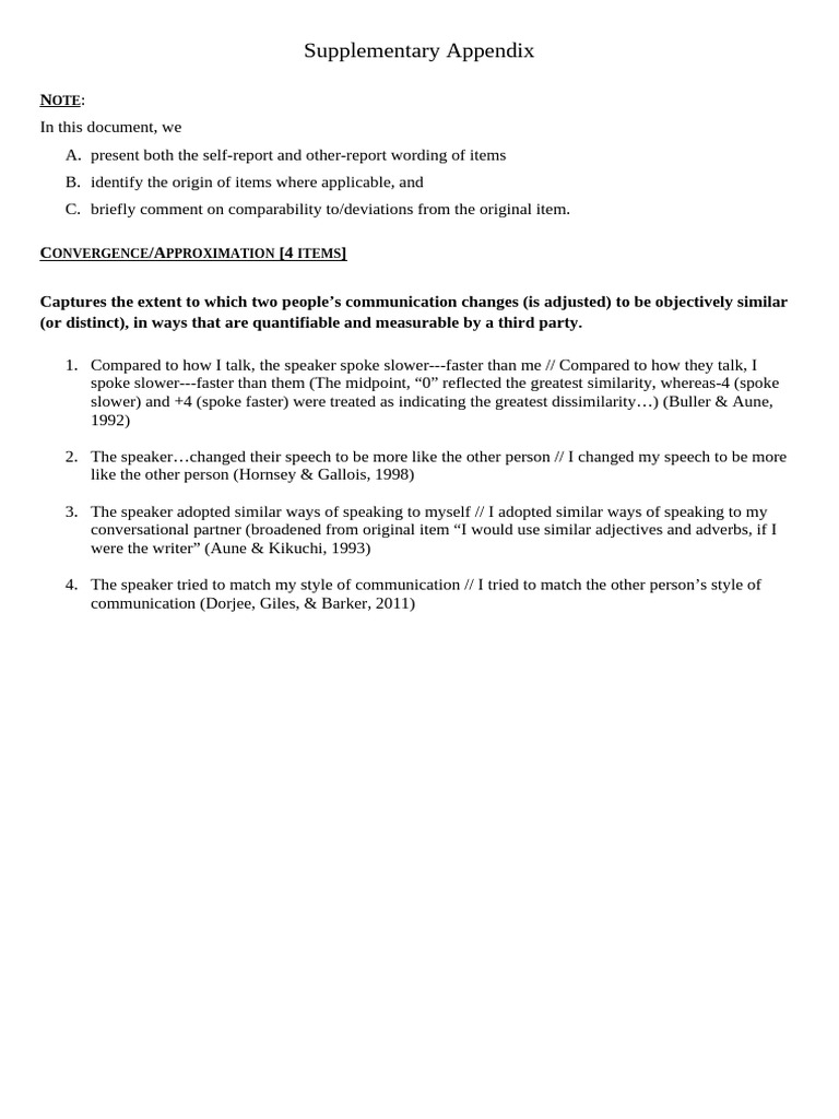 Supplementary Appendix 90 Item Pool | PDF