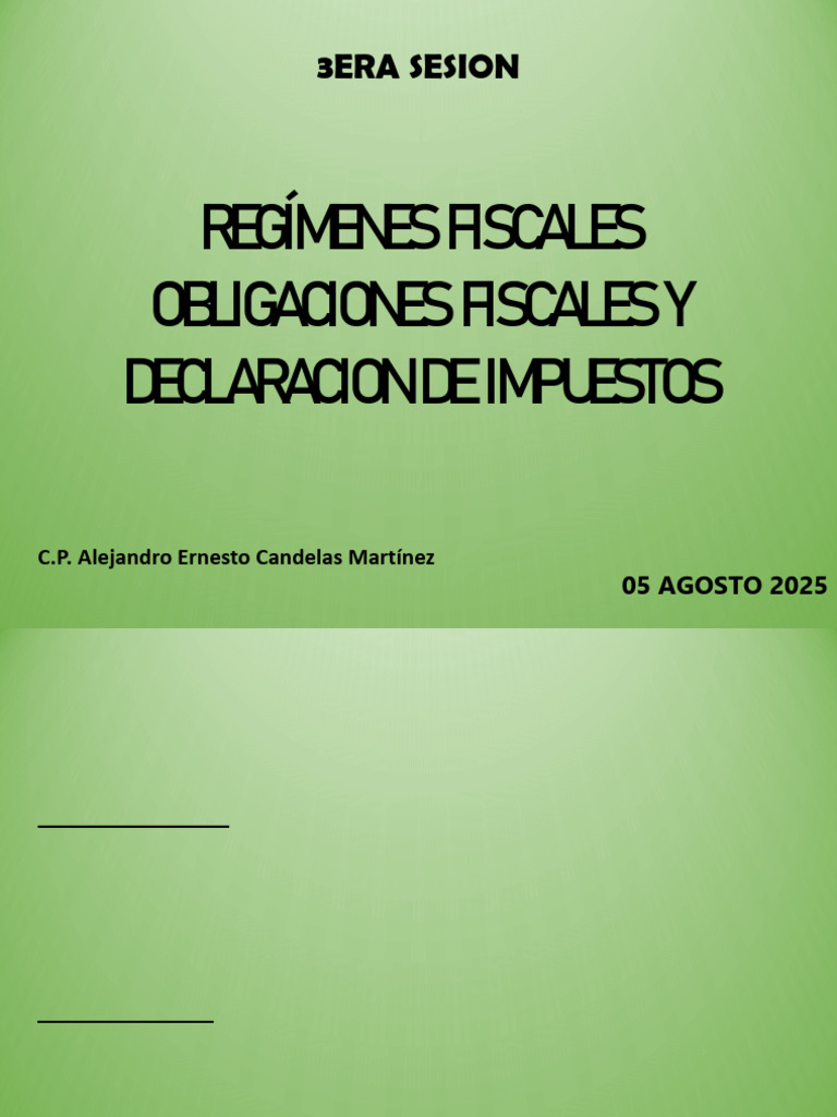 Impuestos y Obligaciones Fiscales | PDF