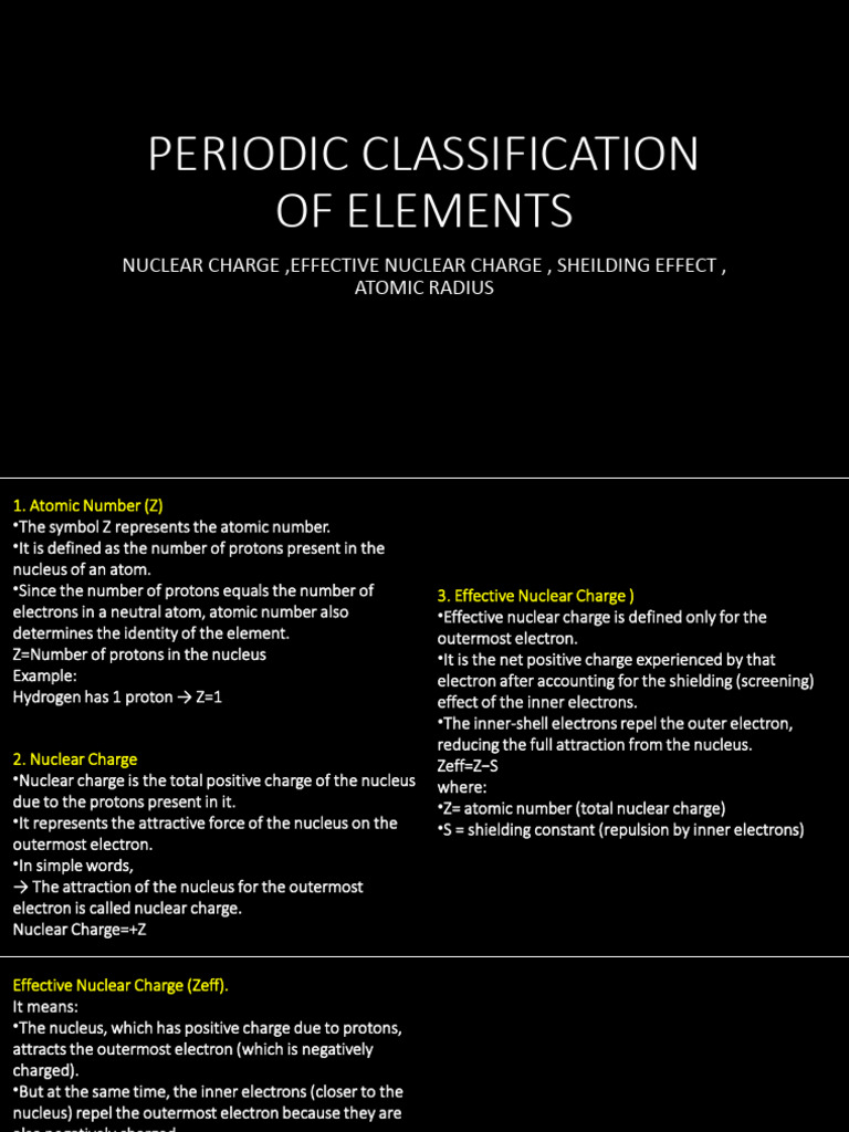 Periodic Classification of Elements | PDF