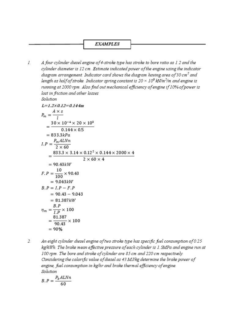 Diesel Engine Performance Analysis | PDF | Internal Combustion Engine ...