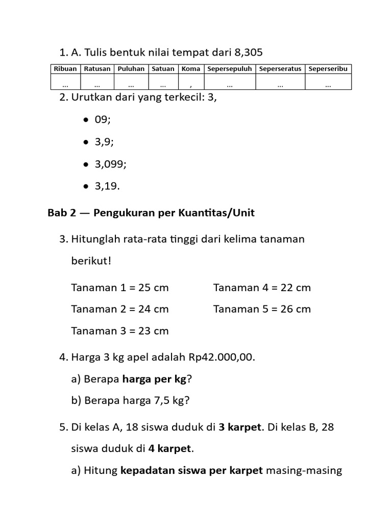 Sumatif Matematika 1 | PDF