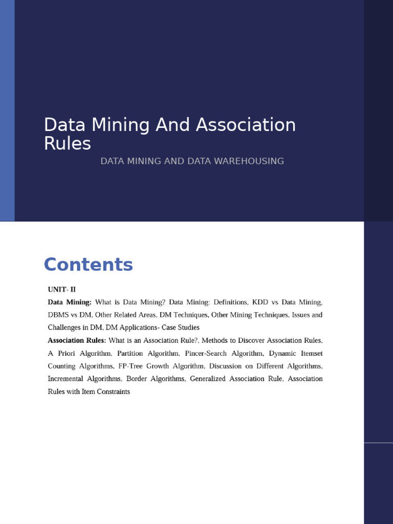 DMDW Unit-2 | PDF | Data Mining | Statistics