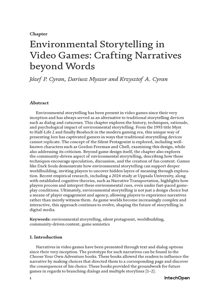 Environmental Storytelling in Video Games Crafting | PDF | Narrative ...
