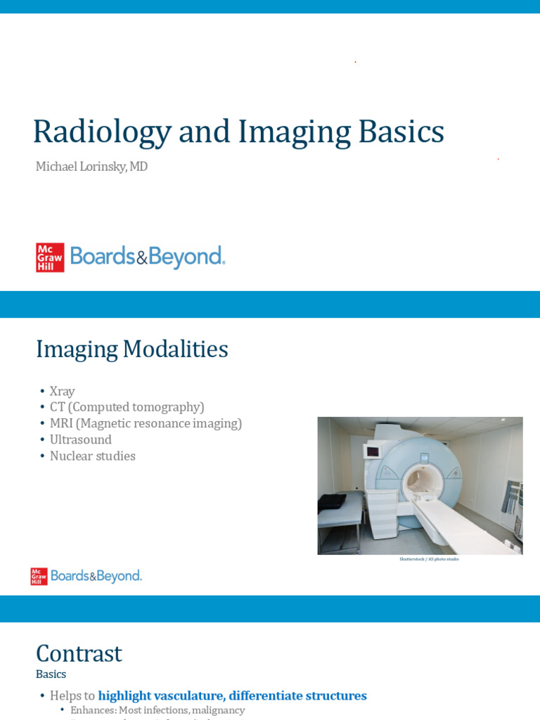 Radiology and Imaging Basics | PDF | Medical Imaging | Ct Scan