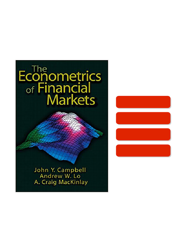 The Econometrics of Financial Markets 2nd ed. Edition high quality pdf ...