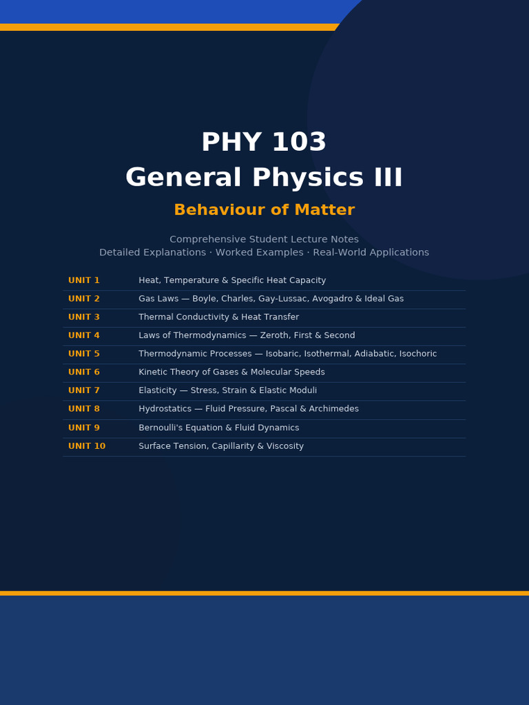 PHY103 Perfect Notes | PDF