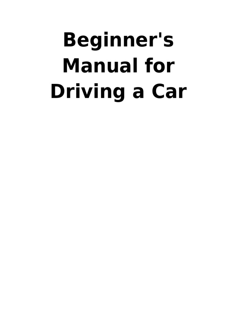 Driving Car Manual | PDF | Driving | Manual Transmission