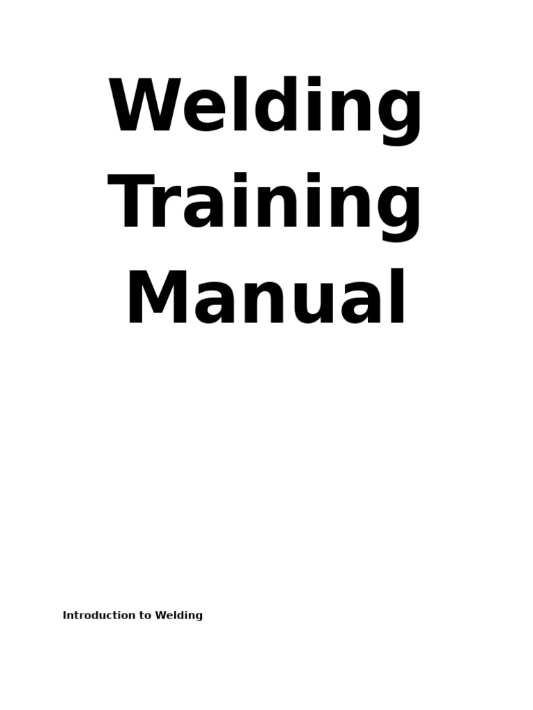 Welding Training Manual | PDF