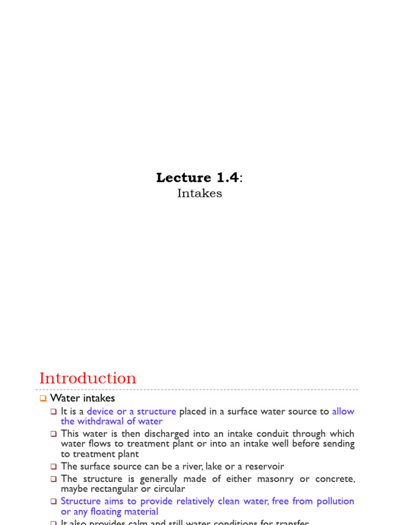 Lecture 4 Intakes | PDF