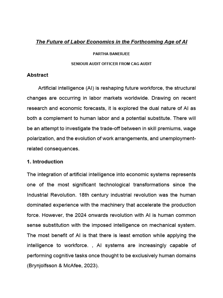 The Future of Labor Economics | PDF
