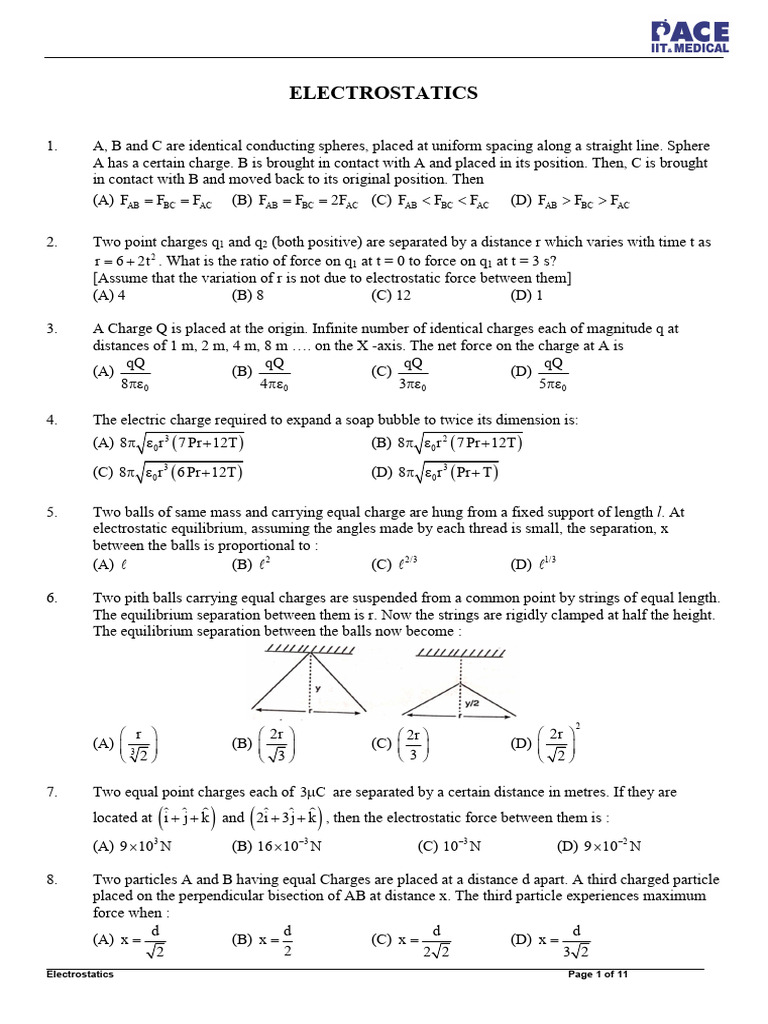 Electrostatics _ 25 02 2026 | PDF