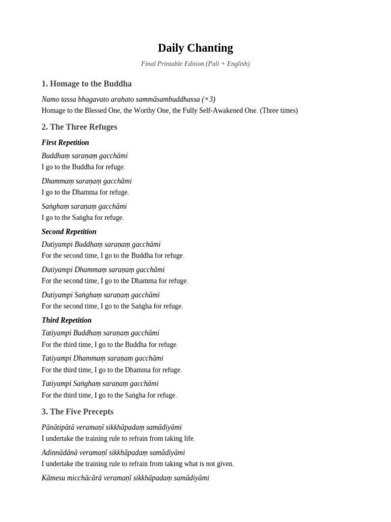 Daily Chanting Final English | PDF