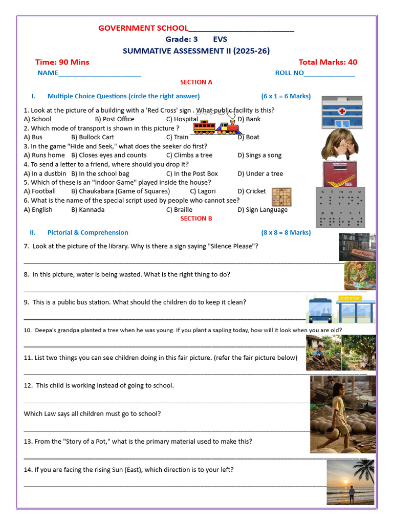 3rd Evs Bilingual II Sem 2025-26 | PDF | Teachers | Learning