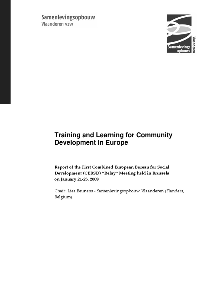 Training and Learning For Community Development in Europe | PDF ...