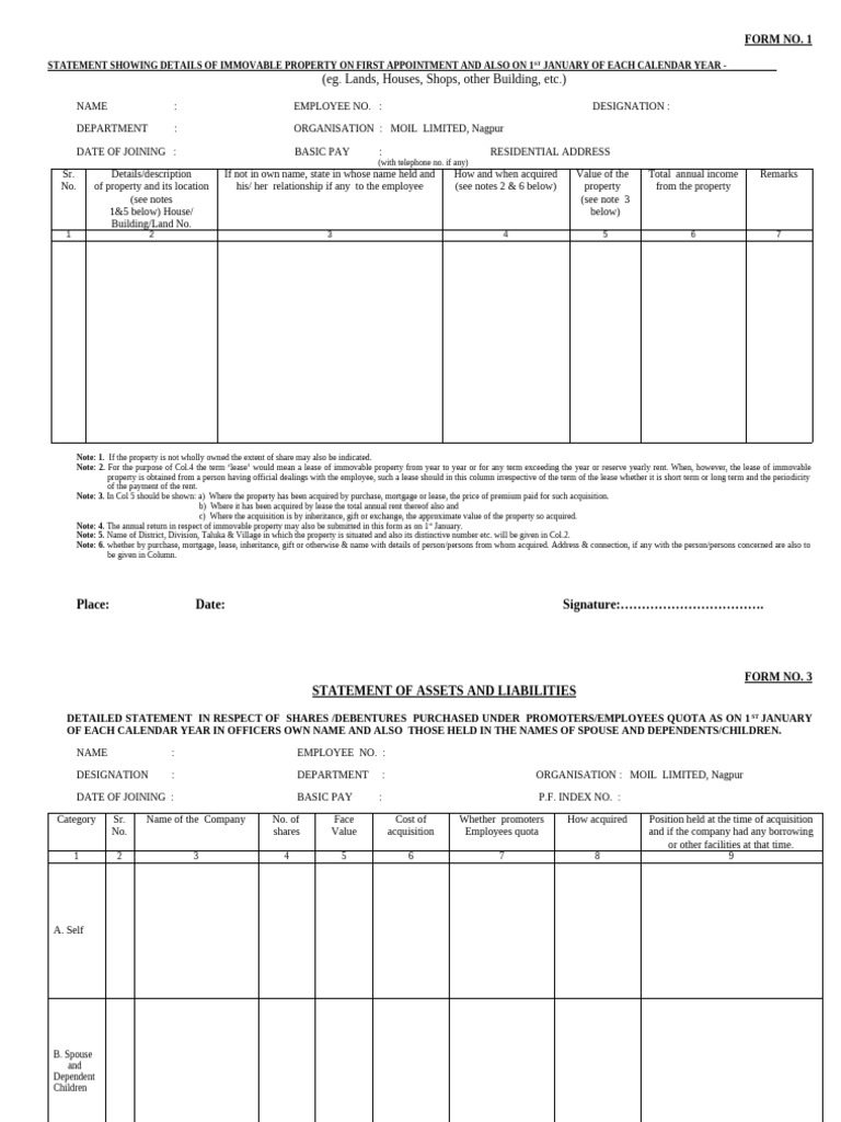 Property Return Format | PDF