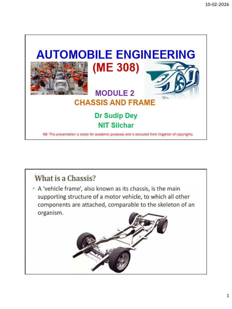 Module 2 - Chassis and Frame | PDF | Engines | Automotive Technologies