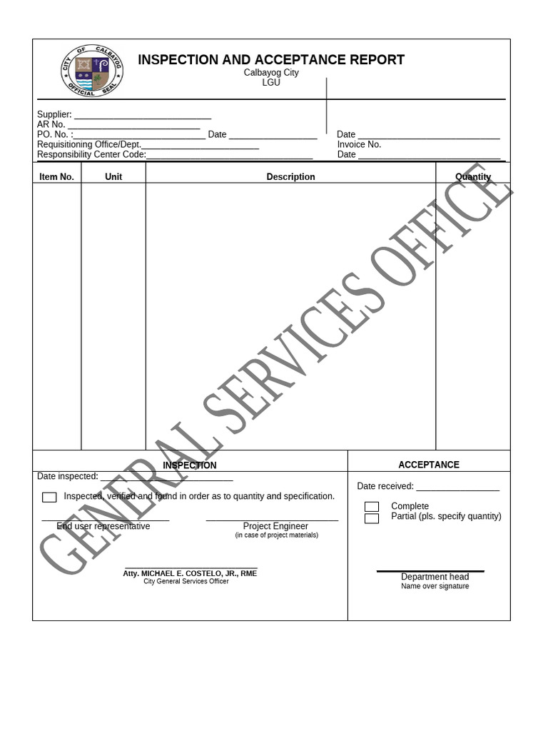 1.4 Inspection Report | PDF