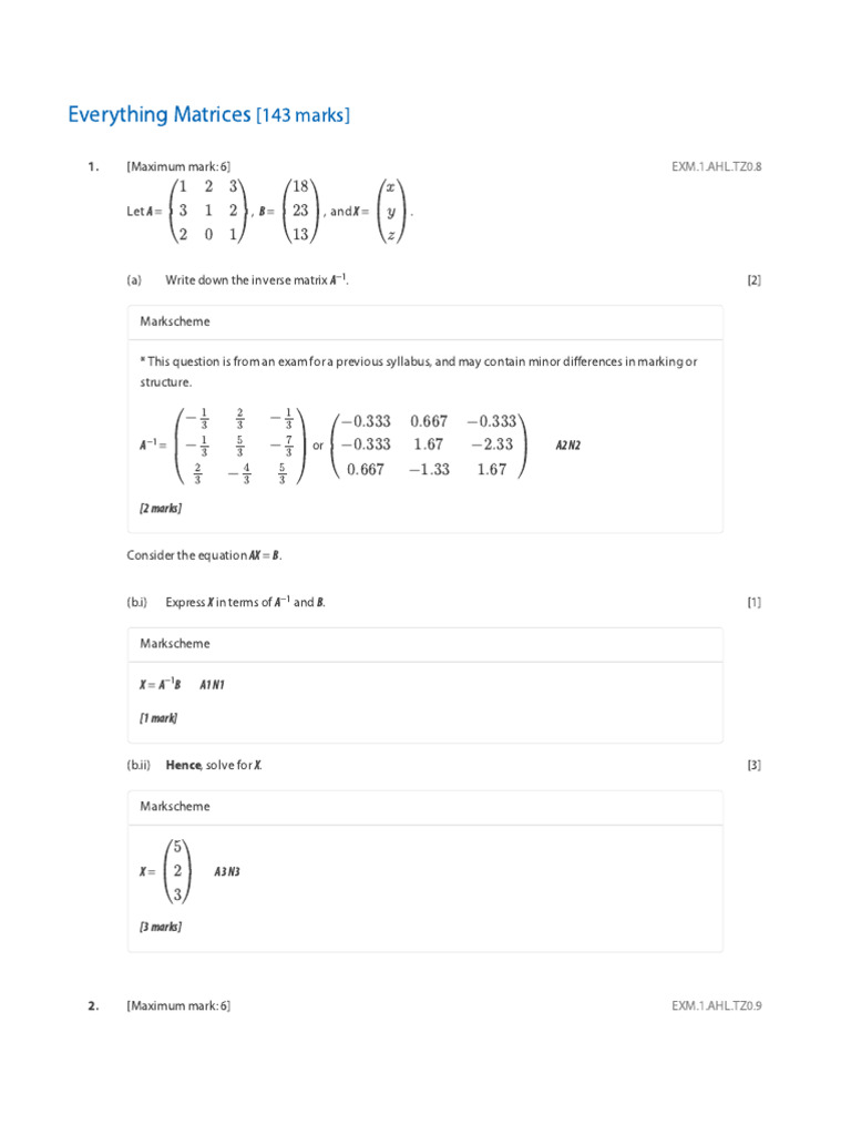 Everything Matrices (1) | PDF