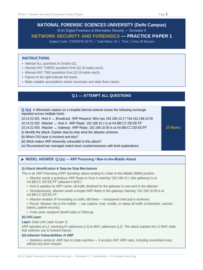 NSF Practice Papers Improved | PDF | Transmission Control Protocol ...