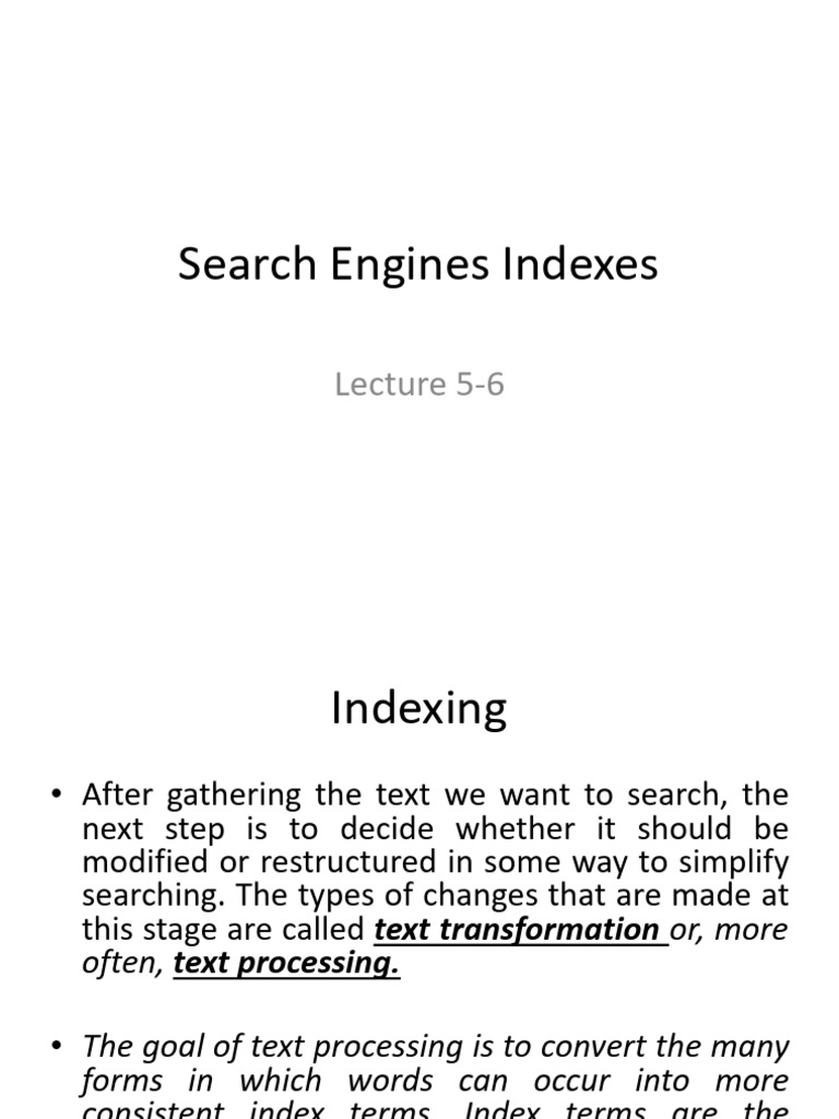 lecture 4-5_2 | PDF | Search Engine Indexing | Information Retrieval