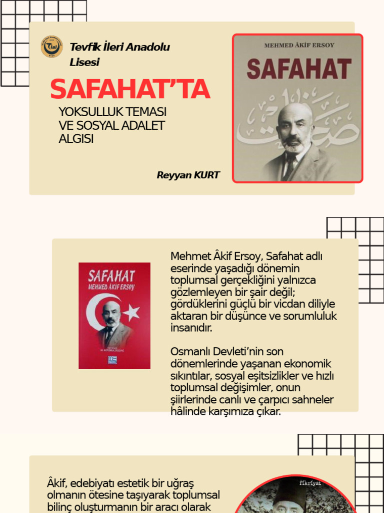 Tevfik İleri Anadolu Lises safahat Mehmet akif ersoy | PDF
