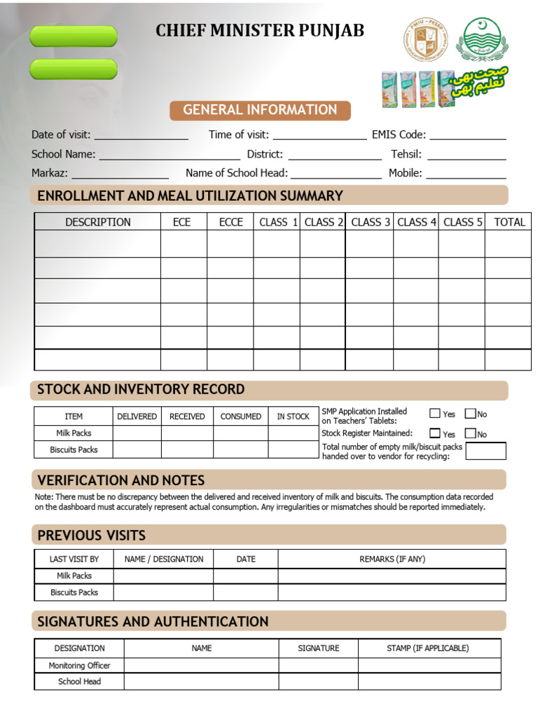 Monitoring Form (1) | PDF