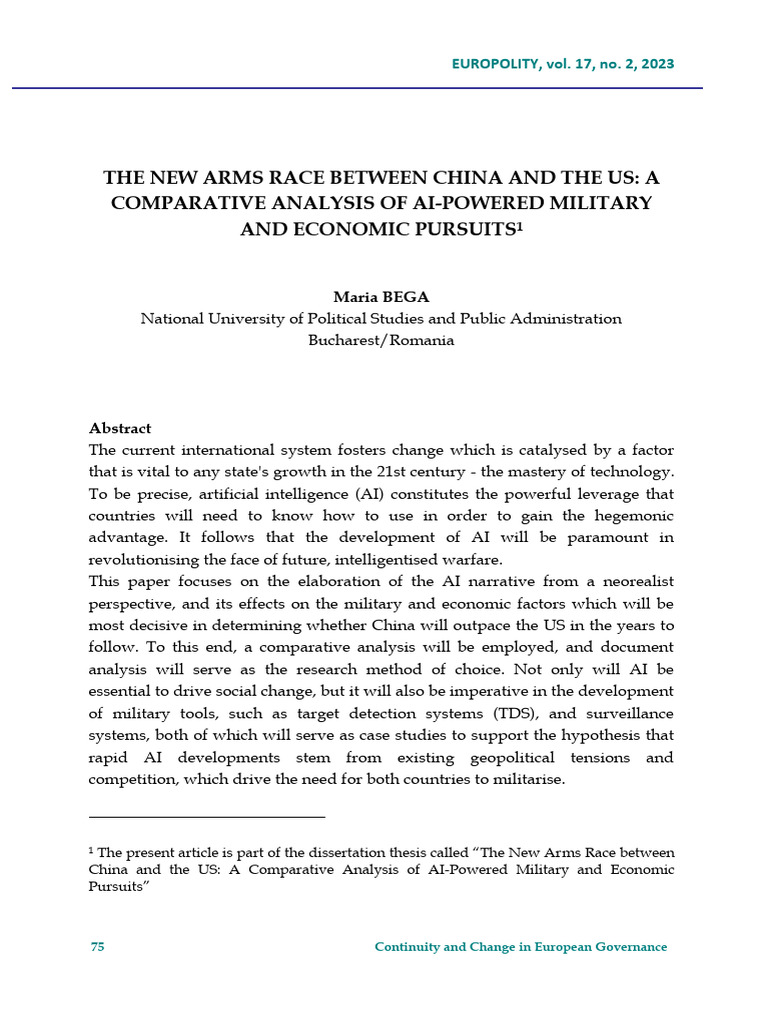 1. 35 Pages - The New Arms Race Between Usa China | PDF | Artificial ...