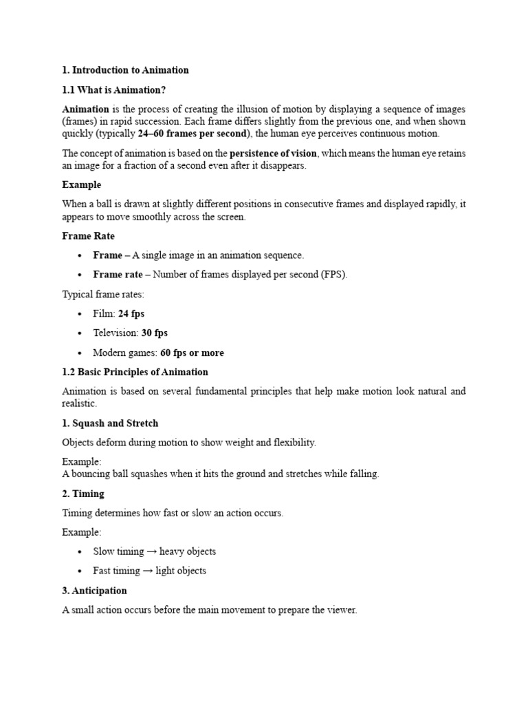 Unit 8 Introductin To Animation | PDF | Computer Graphics | 3 D ...