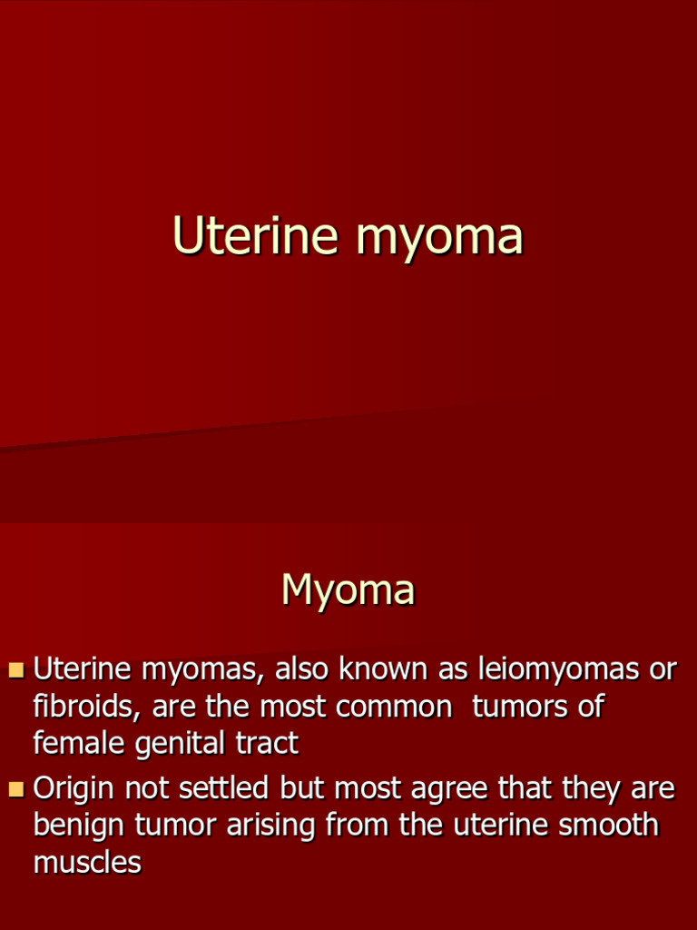 Uterine myoma | PDF