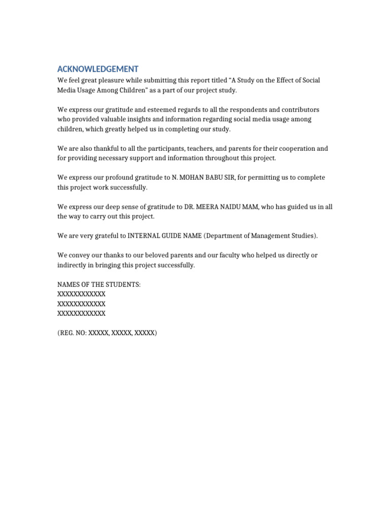 Final Acknowledgement | PDF