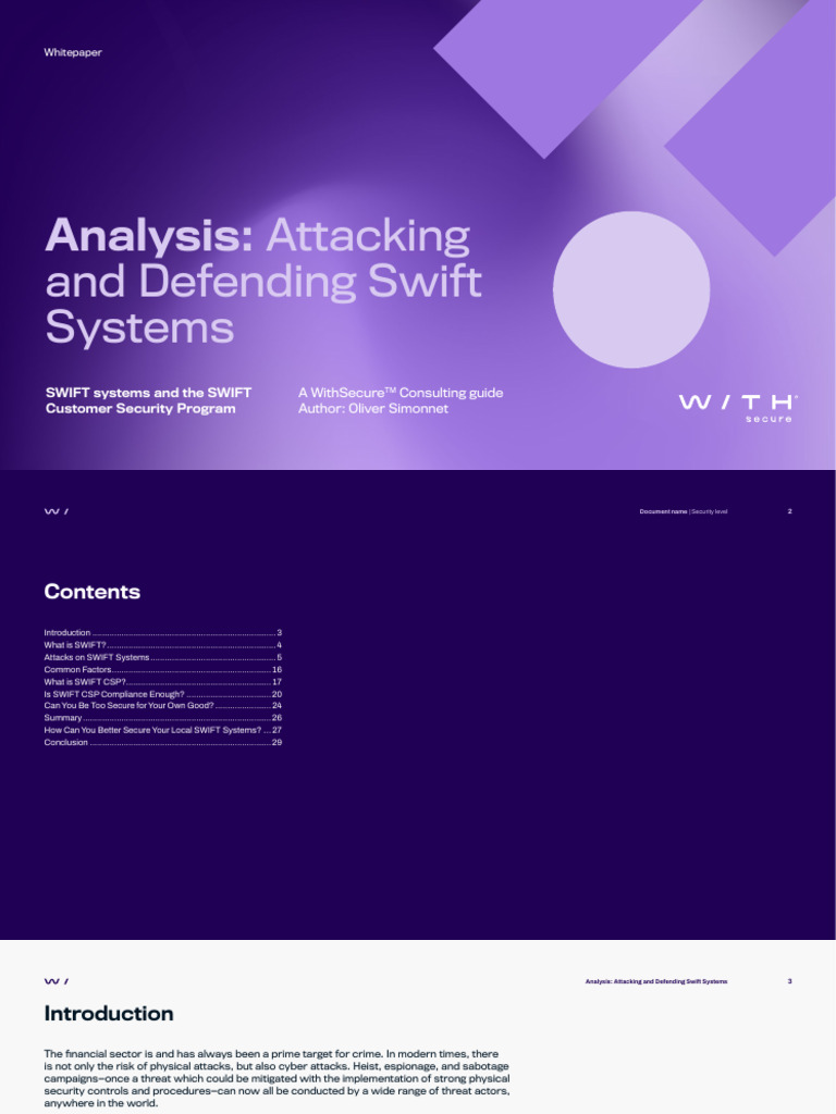 Hacker Attack Swift Systems | PDF | Computer Security | Security