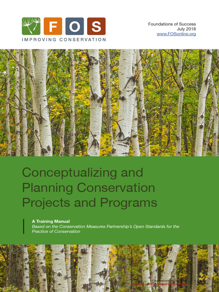 Conceptualizing and Planning Conservation Projects and Programs DRAFT ...