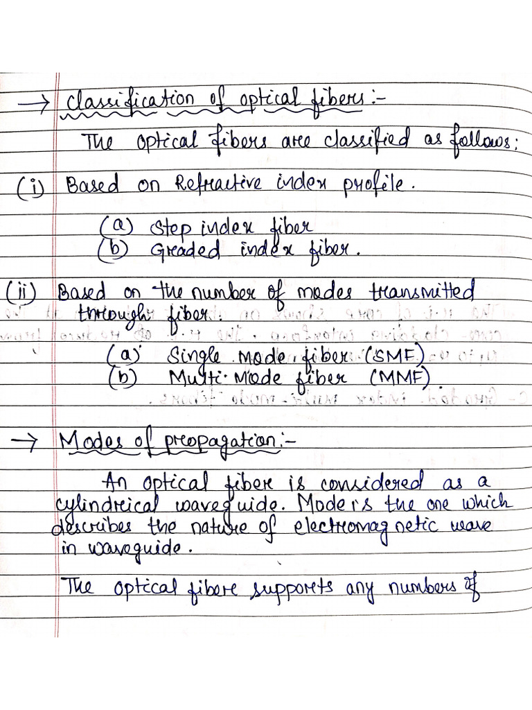 Notes 2 Fiber Optics | PDF