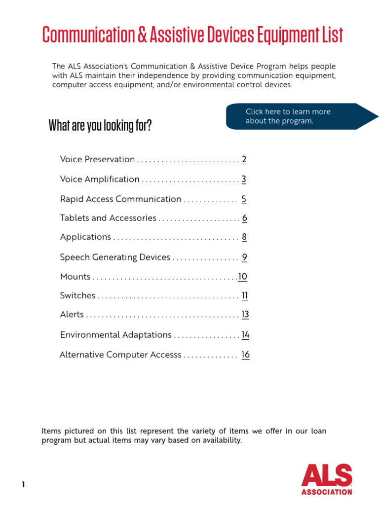 Assistive Equipment and Devices_v4.1 | PDF